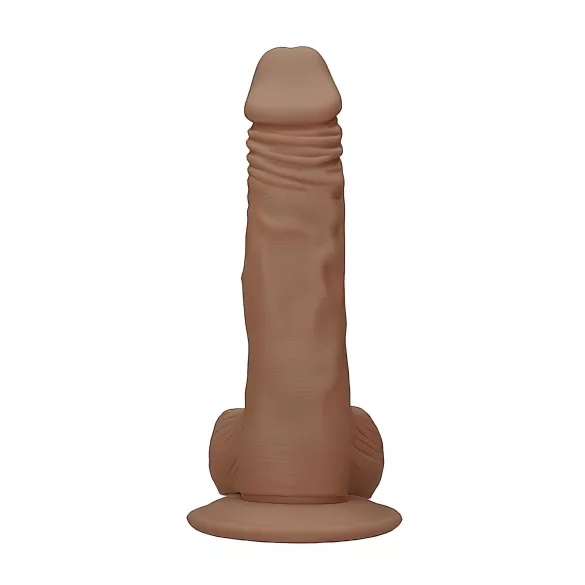 RealRock - dildo kivellä - realistinen, 25cm - tumma/nature