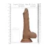 RealRock - dildo kivellä - realistinen, 25cm - tumma/nature