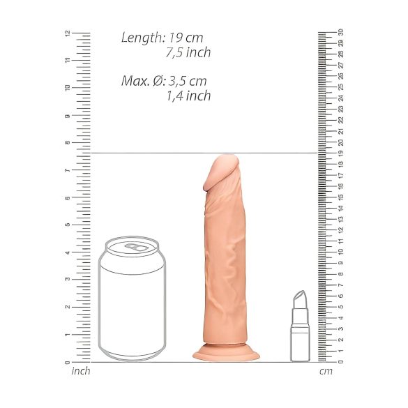 RealRock - realistinen dildo 17cm - iho