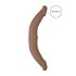 RealRock Double Dong 14 - kaksipäinen dildo (36cm) - tumma luonnonsävy