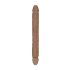 RealRock Double Dong 14 - kaksipäinen dildo (36cm) - tumma luonnonsävy