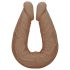 RealRock Double Dong 14 - kaksipäinen dildo (36cm) - tumma luonnonsävy