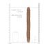 RealRock Double Dong 14 - kaksipäinen dildo (36cm) - tumma luonnonsävy