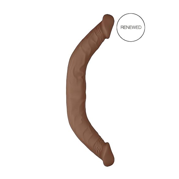 RealRock Tupladildo 46 cm - tumma luonnollinen