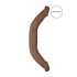 RealRock Tupladildo 46 cm - tumma luonnollinen