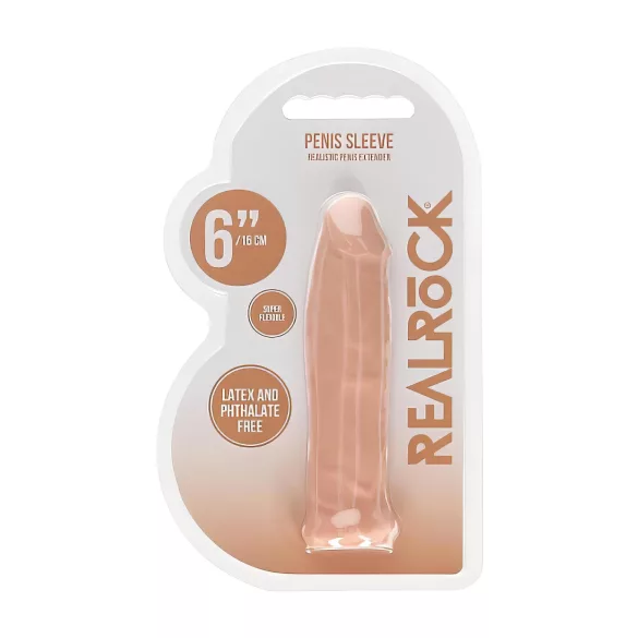 RealRock - peniksen suojus 17 cm - läpinäkyvä