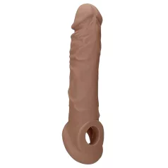 RealRock - penispidennys 21 cm - tumma luonnollinen