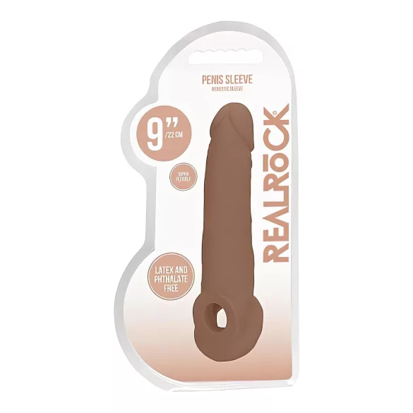 RealRock - penisholkki 21,5 cm - tumma luonnollinen
