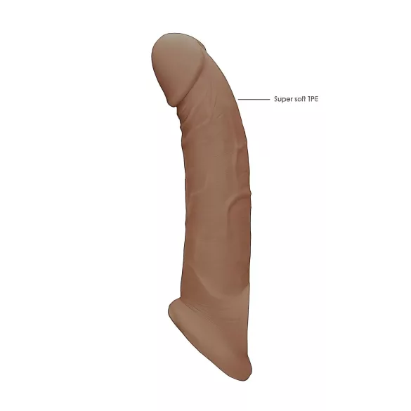 RealRock - penisholkki 21,5 cm - tumma luonnollinen