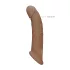 RealRock - penisholkki 21,5 cm - tumma luonnollinen