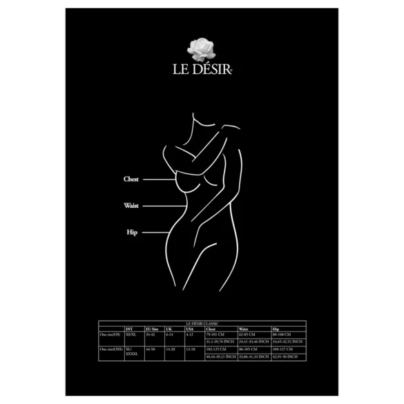 Le Désir Plus Size - avoimet sukkahousut - musta XXL-4XL