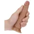 RealRock Slim - realistinen dildo 15,5 cm - tumma
