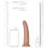 RealRock Slim - realistinen dildo 15,5 cm - tumma