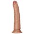 RealRock Slim - realistinen dildo 15,5 cm (tumma luonnollinen sävy)