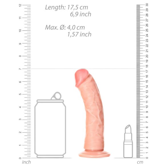 RealRock - realistinen dildo imukupilla - 15,5 cm - nude