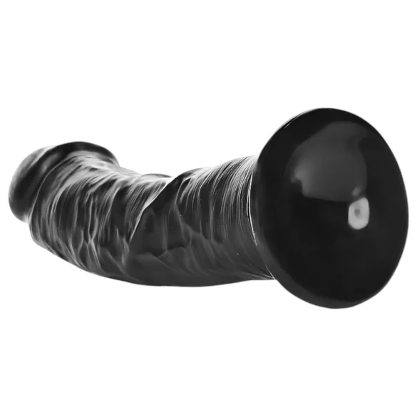 RealRock - realistinen dildo imukupilla - 15,5 cm - musta