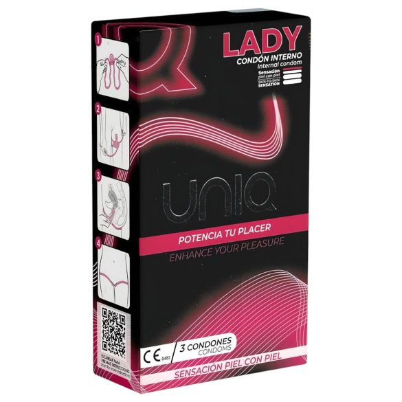 Uniq Lady - naisten kondomi - 3 kpl