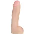 Doc Johnson Vac-U-Lock - realistinen suonikas dildo kiveksillä 30 cm - vaalea