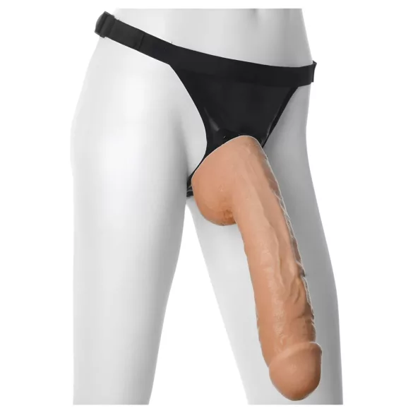 Doc Johnson Vac-U-Lock - realistinen suonikas dildo kiveksillä 30 cm - vaalea