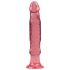 Kristallihyytelö - pinkki anaalidildo imukupilla