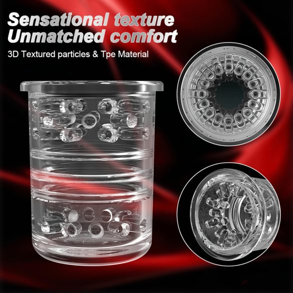 AlvUp - pyörivä työntävä mastubaattori - musta