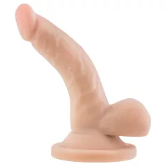   Dr. Skin 4 - realistinen dildo imukupilla ja kiveksillä - beige 12cm