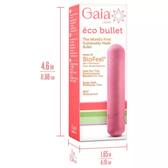 Gaia Eco M - vibraattori - ekologinen, keskikokoinen, koralli