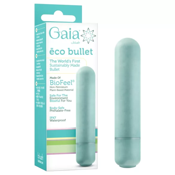 Gaia Eco M - ympäristöystävällinen sauvavibraattori (turkoosi) - keskikokoinen