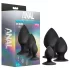 Anal Adventures Platinum Stout - anustappisetti - 3 kappaletta - musta