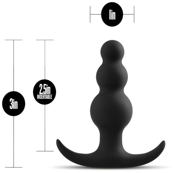 Anal Adventures Platinum - anustappi helmillä - musta