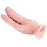 Dr. Skin 8 - liimautuva tupladildo (luonnollinen)