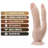 Dr. Skin 8 - imukupillinen tupladildo - luonnollinen