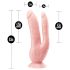 Dr. Skin 8 - liimautuva tupladildo (luonnollinen)