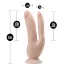 Dr. Skin 8 - imukupillinen tupladildo - luonnollinen
