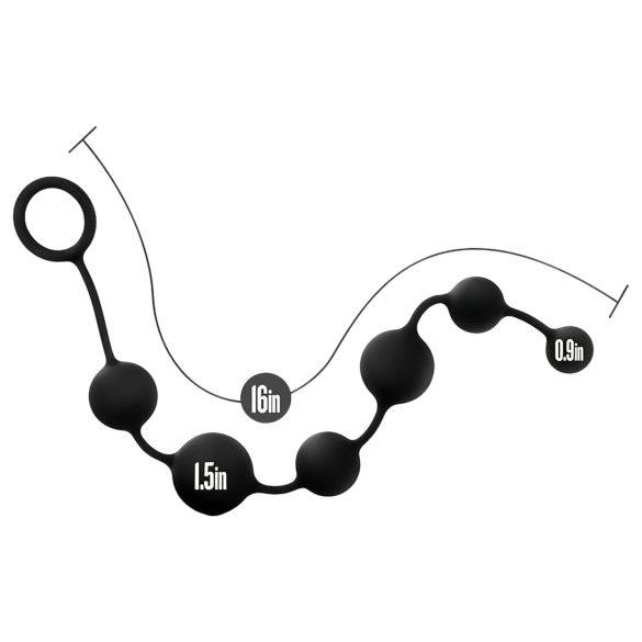 Anal Adventures - anustappi helmillä - musta