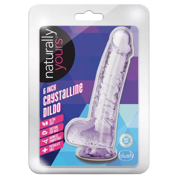 Blush Naturally Yours - kristallidildo (violetti)