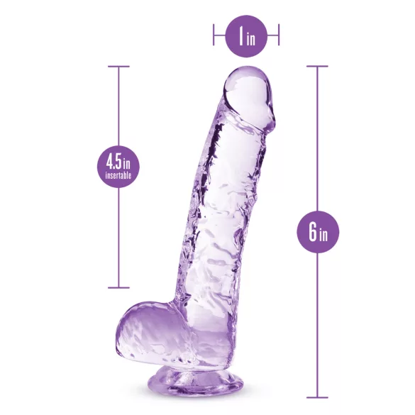 Blush Naturally Yours - kristallidildo (violetti)