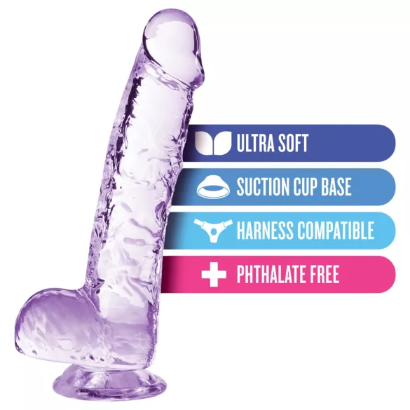 Blush Naturally Yours - kristallidildo (violetti)