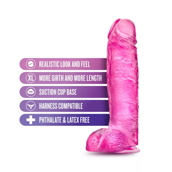 Blush B Yours Plus - realistinen dildo (vaaleanpunainen)