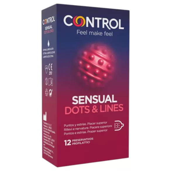 Control - kondomi - juomutettu, nystyillä - 12 kpl