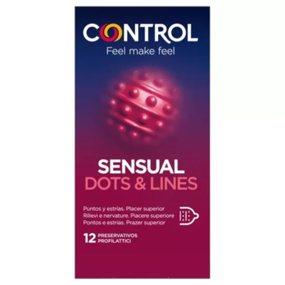 Control - kondomi - juomutettu, nystyillä - 12 kpl
