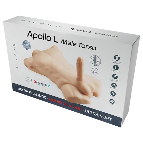 Silexd Apollo - miesvartalo dildo - realistinen - iho/nude