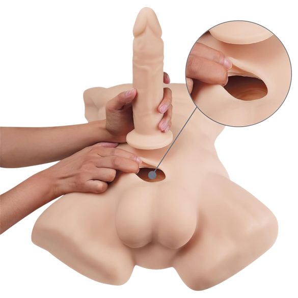 Silexd Apollo - miesvartalo dildo - realistinen - iho/nude