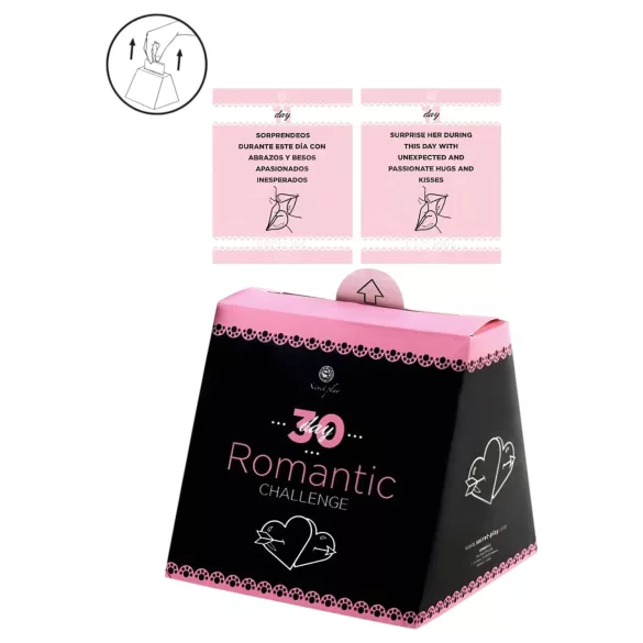 Secret Play 30 Day Romantic Challenge - romanttinen haastekorttipeli 30 päiväksi (englanniksi, espanjaksi)