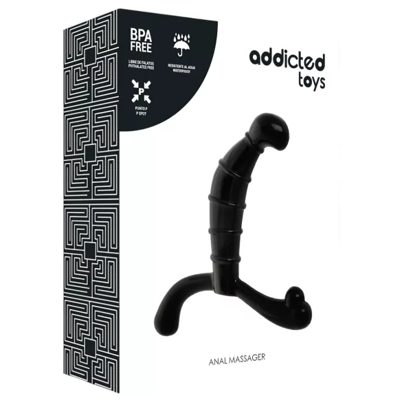 Addicted Toys - eturauhas- ja välilihahieroja (musta) - 11,3 cm