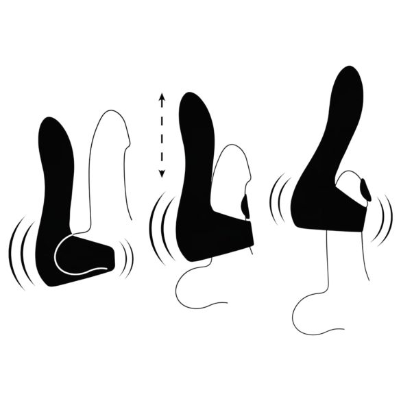 JamyJob - pulsoiva peniksenpäävibraattori - musta