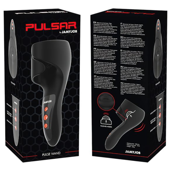 JamyJob - pulsoiva peniksenpäävibraattori - musta