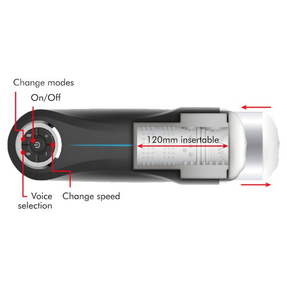 JamyJob - liukuva ja värisevä masturbaattori - musta