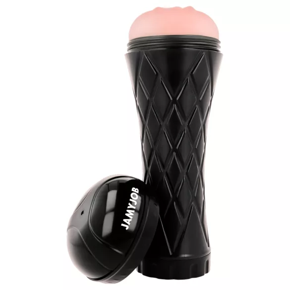 JamyJob - realistinen keinovagina koteloitu - musta/nude