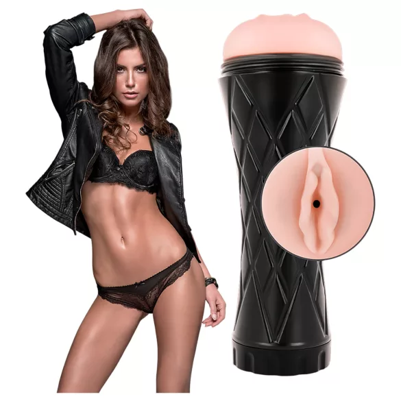 JamyJob - realistinen keinovagina koteloitu - musta/nude